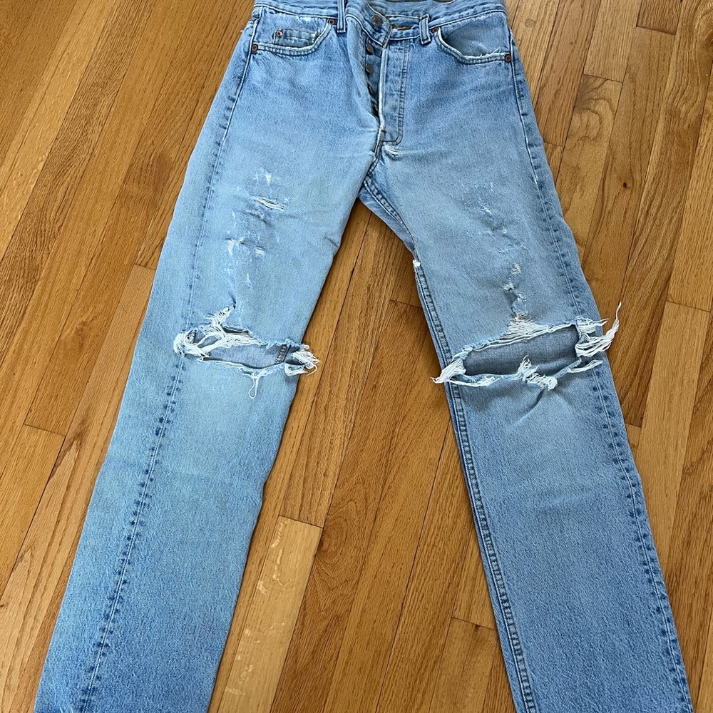 Levi's 501 Distressed Jeans